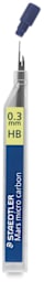 Staedtler Mars Fineline Leads - Package of 12 pieces of .3 mm HB hardness leads shown upright 