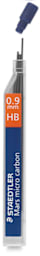 Staedtler Mars Fineline Leads - Package of 12 pieces of .9mm HB hardness leads shown upright 