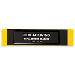 Blackwing Pencil Replacement Erasers - Yellow, Box of 10 (in package)