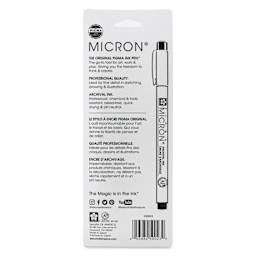 Sakura Pigma Micron Pens - Set of 3, Black, 08, back of packaging
