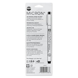 Sakura Pigma Micron Pens - Set of 3, Cool Gray, Fine and Bold Sizes, back of packaging