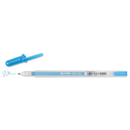 Sakura Gelly Roll Pen - Metallic Blue, Medium Tip, cap off