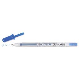 Sakura Gelly Roll Pen - Fine Point, Blue, cap off