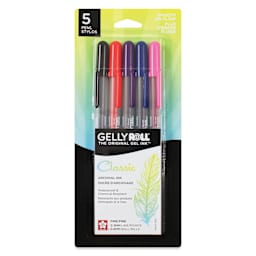 Sakura Gelly Roll Pen Set - Dark Colors, Set of 5, Fine Point, front of package