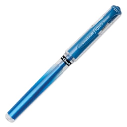 Uni-Ball Signo Impact Rollerball Gel Pen - Metallic Blue, cap on