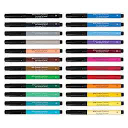 Faber-Castell Pitt Artist Pens - Studio Gift Box, Set of 24, markers with caps on