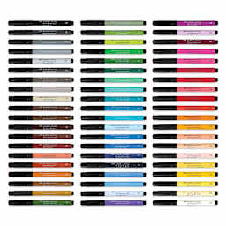 Faber-Castell Pitt Artist Pens - Studio Gift Box, Set of 60, markers with caps on