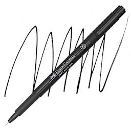 Faber-Castell Pitt Artist Pen - Black, Extra Fine Nib pen and swatch