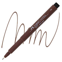 Faber-Castell Pitt Artist Pen - Sepia, Fine Nib pen and swatch