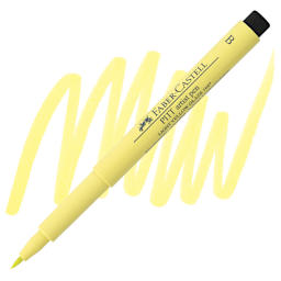 Faber-Castell Pitt Artist Pen - Light Yellow Glaze, Brush Nib pen and swatch