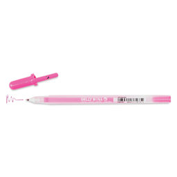Sakura Gelly Roll Moonlight Pen - Fluorescent Pink, Bold Point with cap off