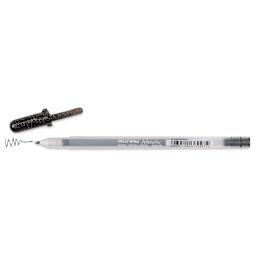 Sakura Gelly Roll Pen - Metallic Black, Medium Tip, cap off