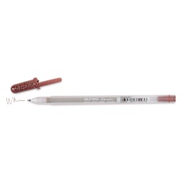 Sakura Gelly Roll Pen - Metallic Sepia, Medium Tip, cap off