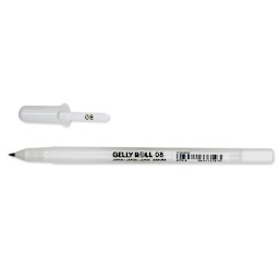 Sakura Gelly Roll Opaque White Pen - Medium Tip, cap off