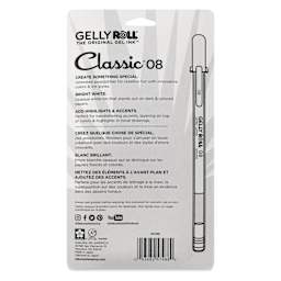 Sakura Gelly Roll Opaque White Pens - Set of 6, back of packaging