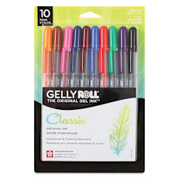Sakura Gelly Roll Pens - Assorted Colors, Set of 10, front of package