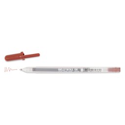 Sakura Gelly Roll Pen - Brown, Medium, cap off