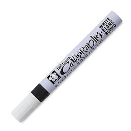 Sakura Pen Touch Calligrapher Pen - Medium Point, 5 mm, White with cap on