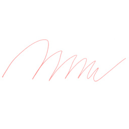 Marvy Uchida LePen Fine Line Marker - Coral Pink, swatch only