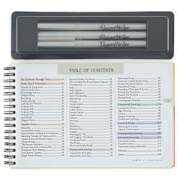 Speedball Textbook Project Kit - Instruction book open to show Table of Contents