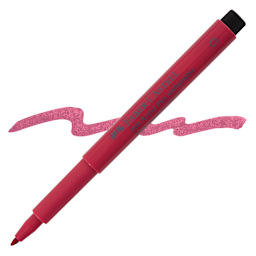Faber-Castell Pitt Calligraphy Pen - Pink Carmine pen and swatch