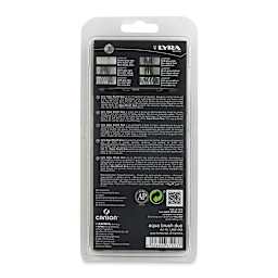 Lyra Aqua Brush Duo Markers - Grey Colors, Set of 6 (back of package)