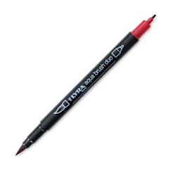 Lyra Aqua Brush Duo Marker - Bordeaux 033 (with caps off)