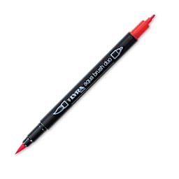 Lyra Aqua Brush Duo Marker - Pale Geranium Lake 021 (with caps off)
