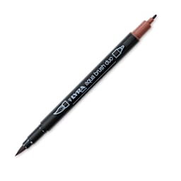 Lyra Aqua Brush Duo Marker - Mars Red 089 (with caps off)