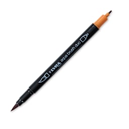Lyra Aqua Brush Duo Marker - Burnt Ochre 087 (with caps off)