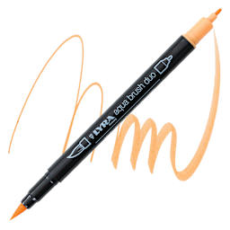 Lyra Aqua Brush Duo Marker - Orange Light 011 marker and swatch