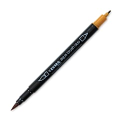 Lyra Aqua Brush Duo Marker - Gold Ochre 083 (with caps off)