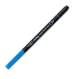 Lyra Aqua Brush Duo Marker - Cerulean Blue 048 with caps on
