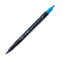 Lyra Aqua Brush Duo Marker - Oriental Blue 049 (with caps off)