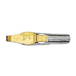 Speedball Broad Edge A-Series Square Calligraphy Nib - A1, view of the top of the nib