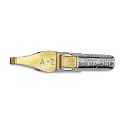 Speedball Broad Edge A-Series Square Calligraphy Nib - A2, view of the top of the nib
