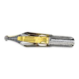 Speedball Broad Edge B-Series Round Calligraphy Nib - B2, view of the bottom of the nib
