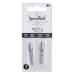 Speedball Hunt Bowl Pointed Dip Pen - Extra Fine, #512, Pkg of 2 Nibs, front of the packaging