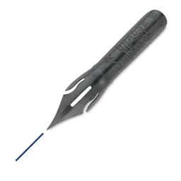 Brause No. 361 Steno Blue Pumpkin Calligraphy Nib, showing the line stroke