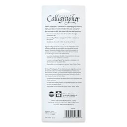 Sakura Pigma Calligrapher Pens - Set of 3, Black, Assorted sizes, back of packaging