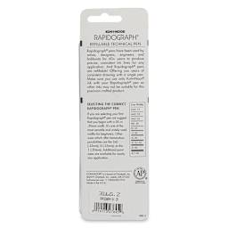 Koh-I-Noor Rapidograph Pen - 0, 0.35 mm Tip back of package