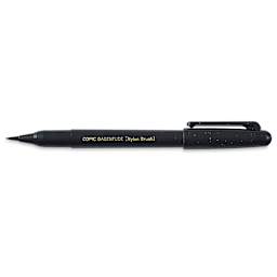 Copic Gasenfude Brush Tip Pen - Brush pen shown horizontally and uncapped to show tip