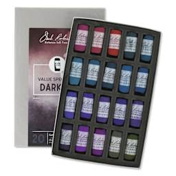 Richeson Soft Handrolled Pastels - Darks 2, Set of 20