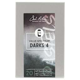 Richeson Soft Handrolled Pastels - Darks 4, Set of 20 - front of packaging
