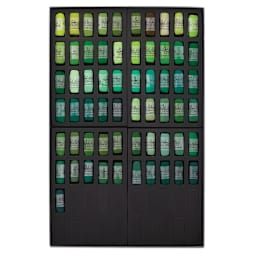 Richeson Soft Handrolled Pastels - Greens, Set of 61