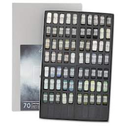 Richeson Soft Handrolled Pastels - Greys, Set of 70