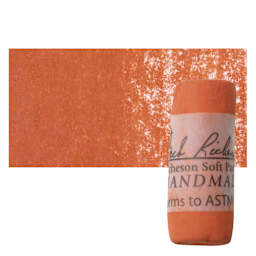 Richeson Soft Handrolled Pastel - Earth Red ER26, pastel and swatch
