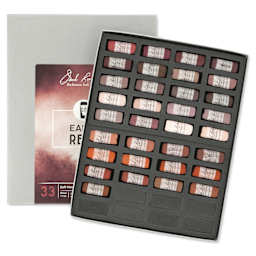 Richeson Soft Handrolled Pastels - Earth Reds, Set of 33