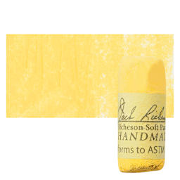 Richeson Soft Handrolled Pastel - Earth Yellow EY14, pastel and swatch