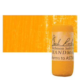 Richeson Soft Handrolled Pastel - Orange O4, pastel and swatch